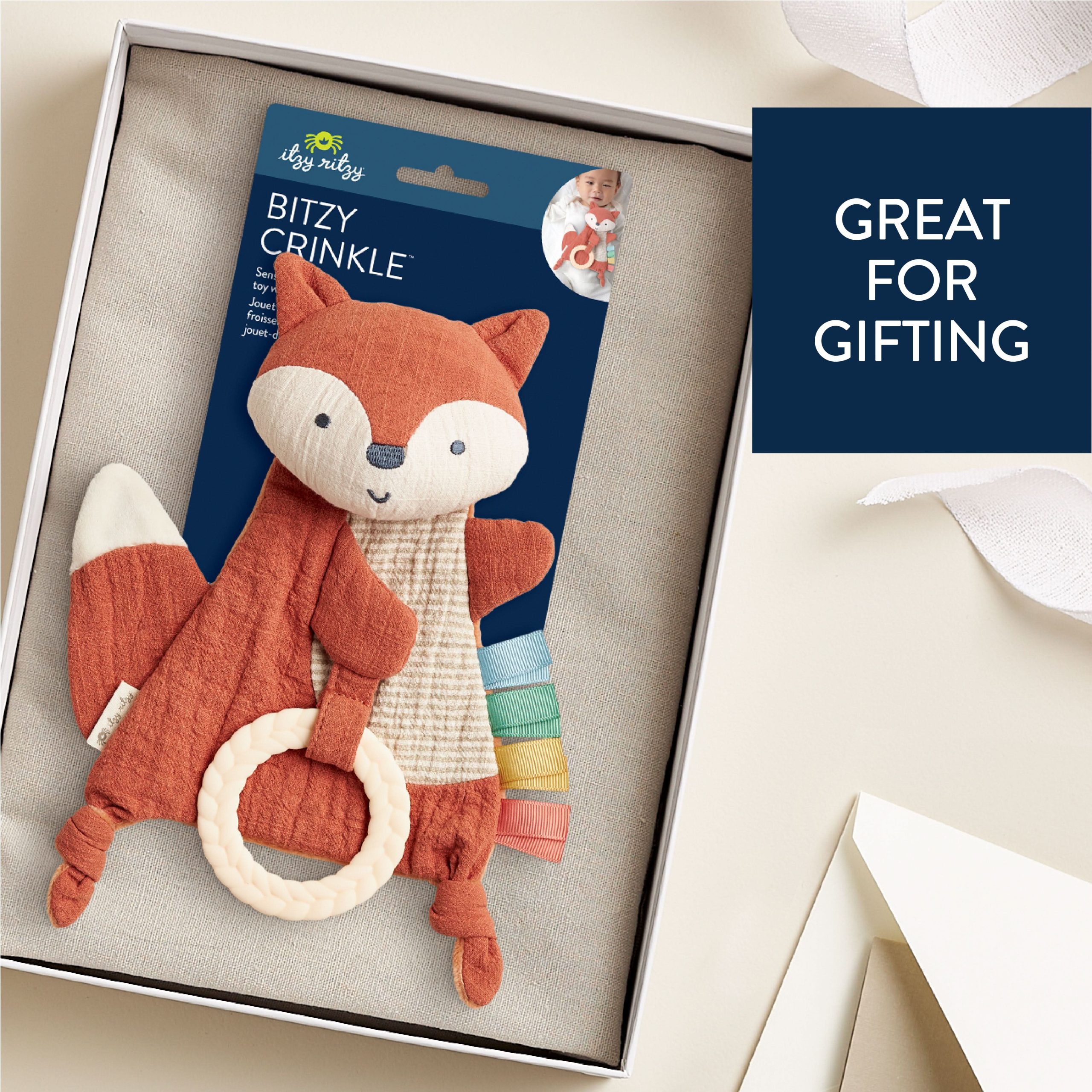 Bitzy CrinkleTM Sensory Crinkle Pal Fox - Image 6