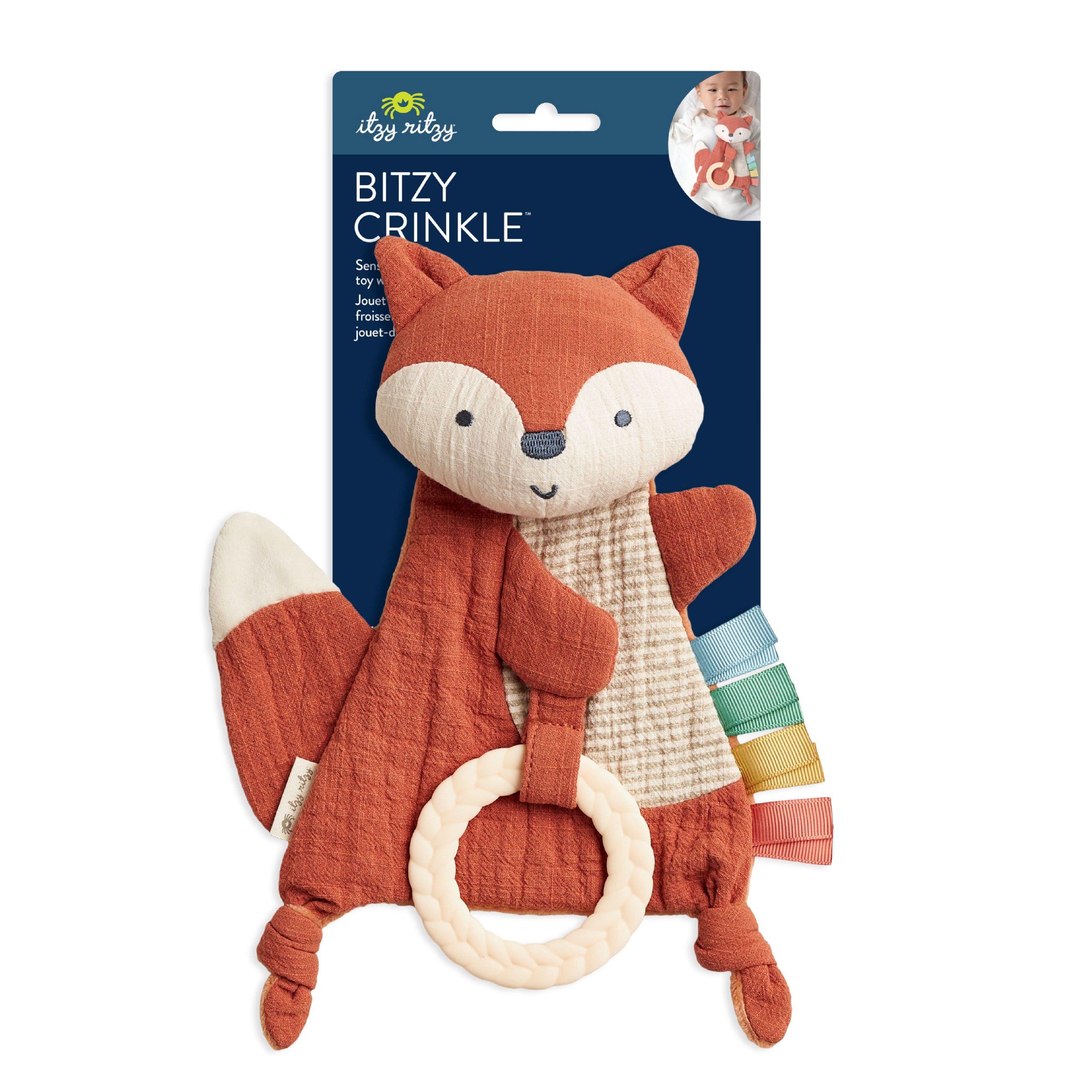 Bitzy CrinkleTM Sensory Crinkle Pal Fox - Image 8