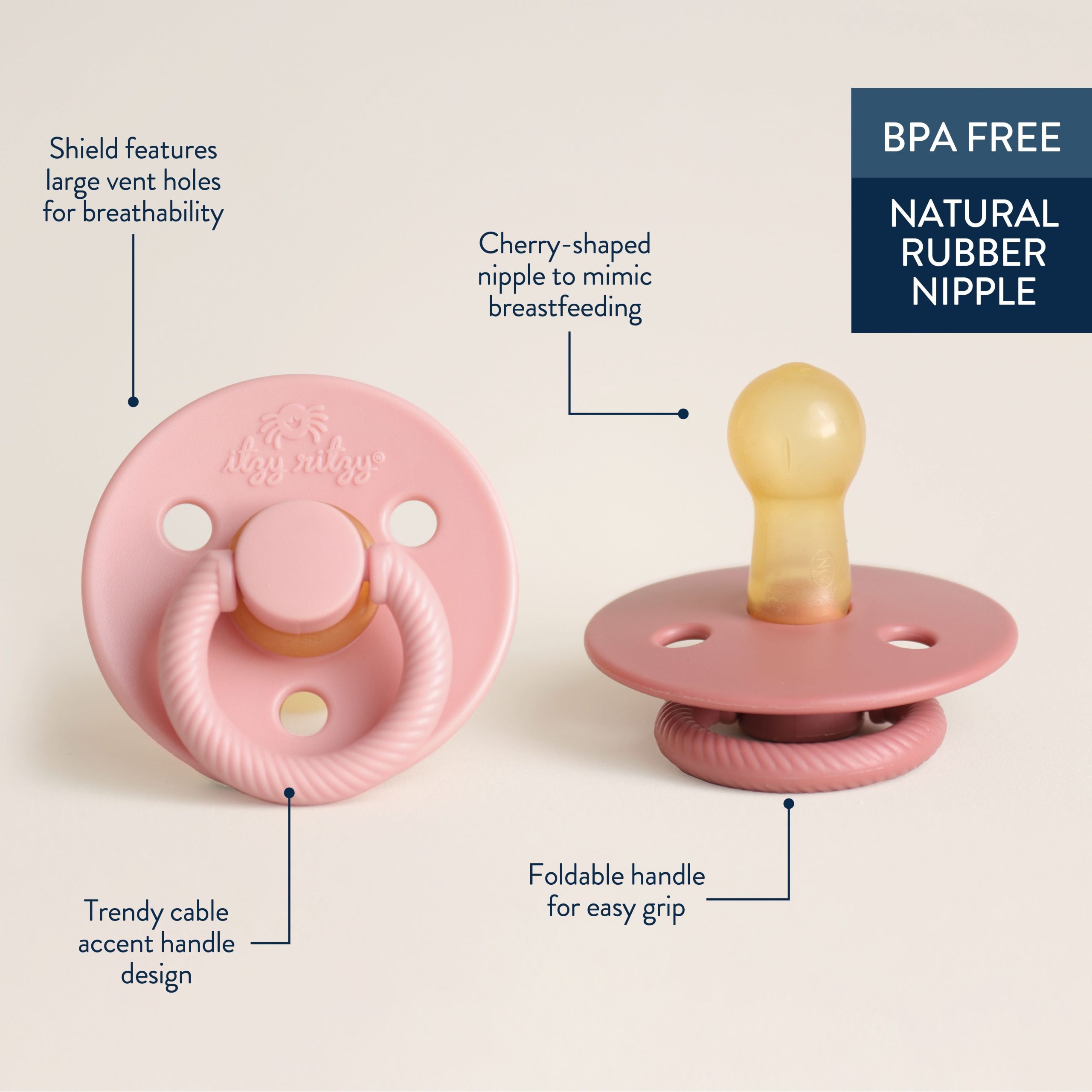 Itzy SootherTM Natural Rubber Pacifier – 0-6M - Image 17