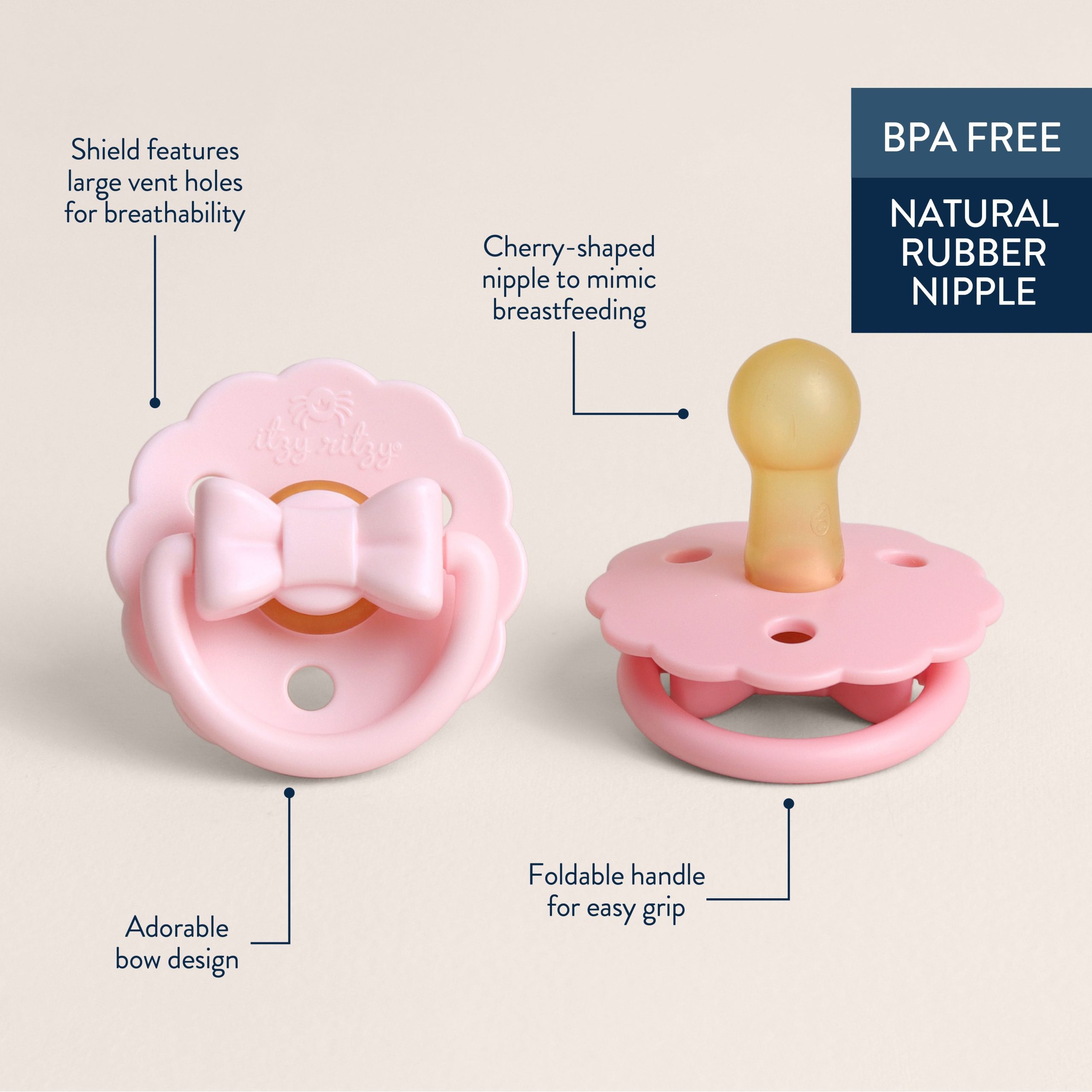 Itzy SootherTM Natural Rubber Pacifier – 0-6M - Image 3