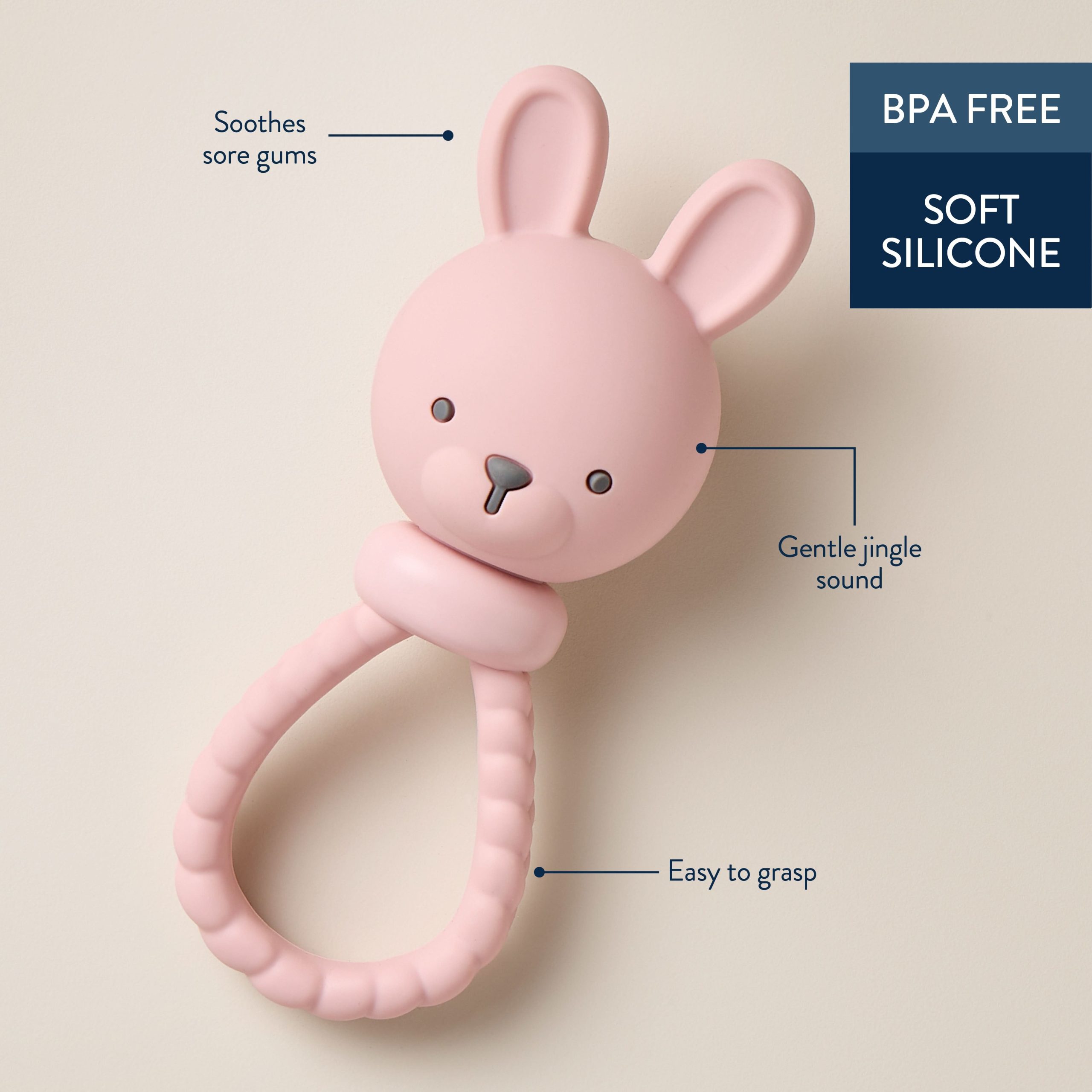 Shake & SmileTM Silicone Rattle Teether - Image 2